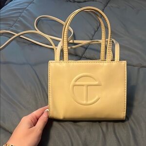 Telfar Cream Mini Shopping Bag